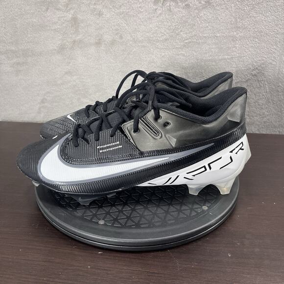 Nike Vapor Edge Elite 360 2 Mens Size 12 White Black FootBall Lace Up Cleats - Picture 3 of 10